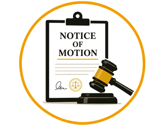 Notice of Motion